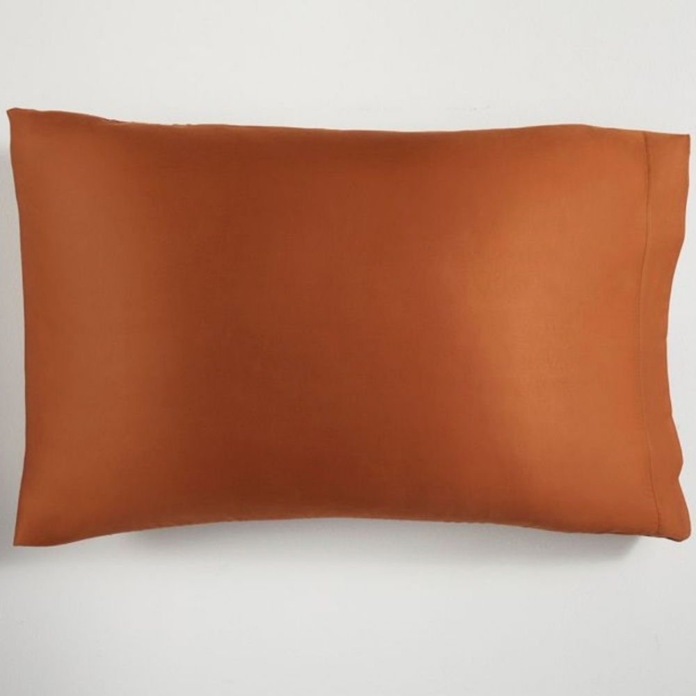 West Elm Silky TENCEL™ King Pillowcase, Retail Price $49.00US, Color Teracotta